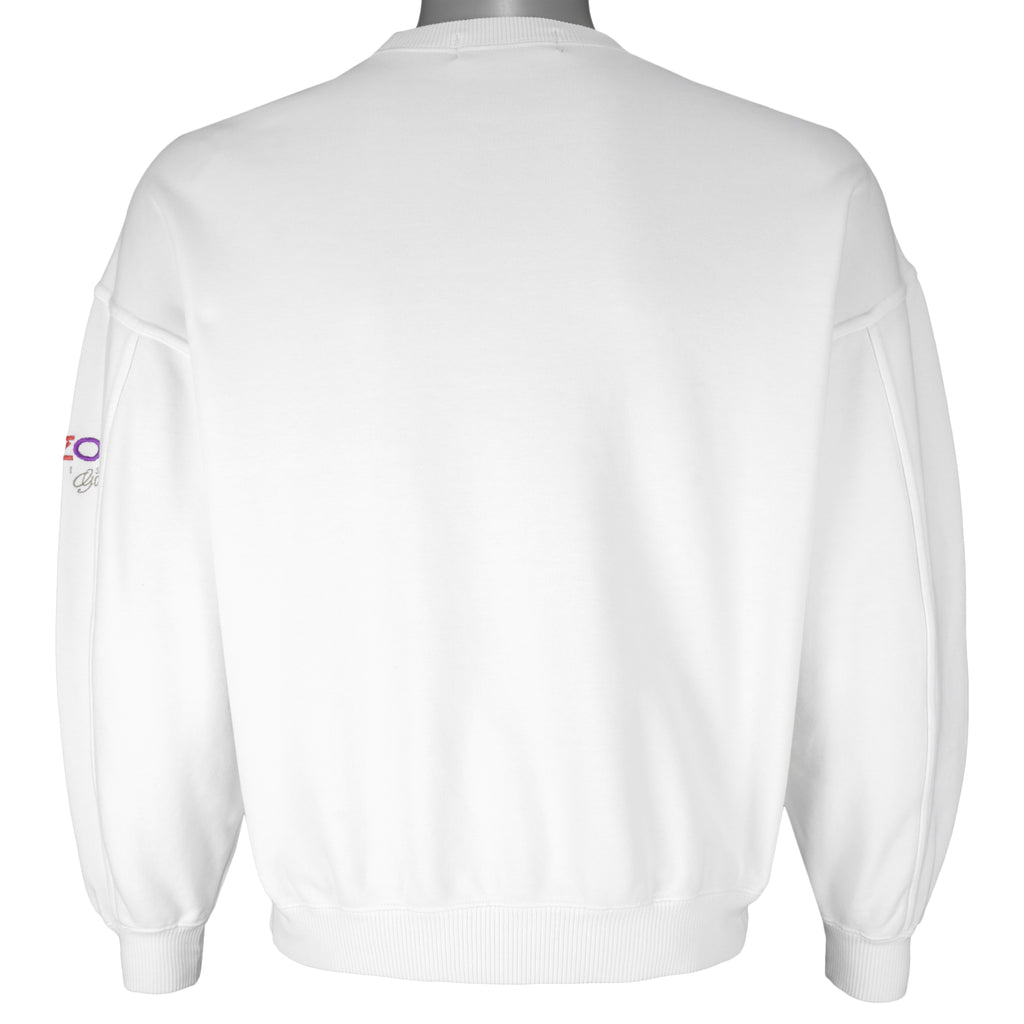 Kenzo - White Kenzo Paris Crew Neck Sweatshirt 1990s Medium Vintage Retro