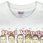 NHL (Hanes) - Red Wings Stanley Cup Champions Caricature T-Shirt 1997 X-Large Vintage Retro Hockey