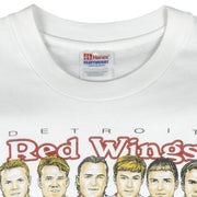 NHL (Hanes) - Red Wings Stanley Cup Champions Caricature T-Shirt 1997 X-Large Vintage Retro Hockey
