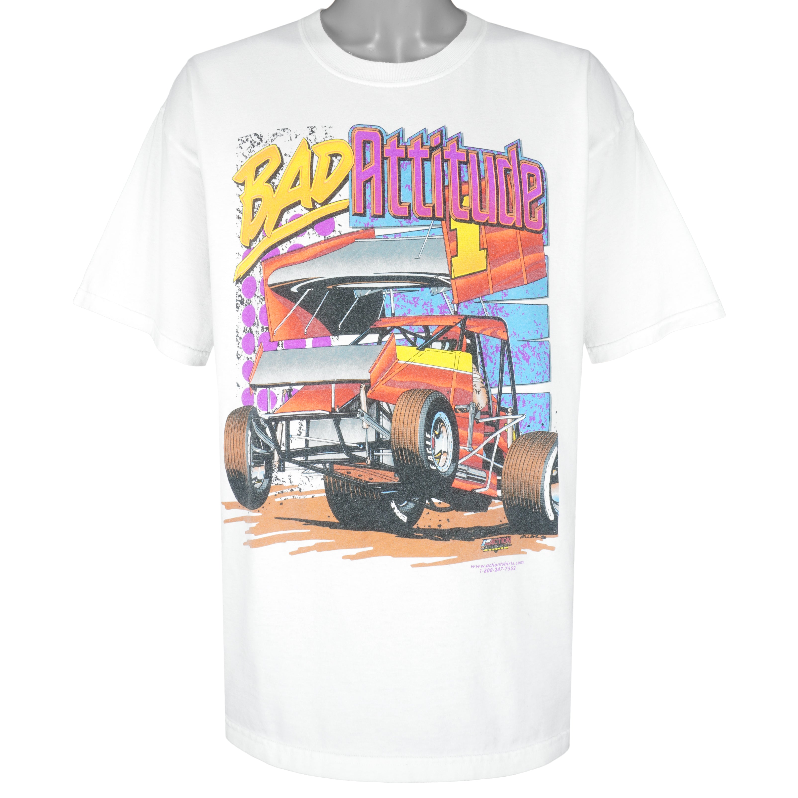 Vintage - Bad Attitude Southern Outlaw Sprinters T-Shirt 1990s X-Large Vintage Retro