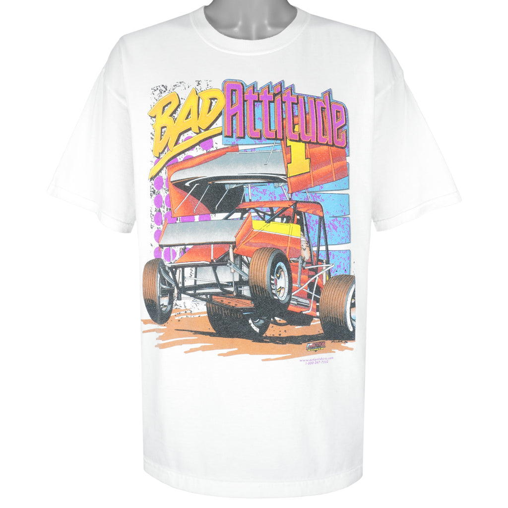 Vintage - Bad Attitude Southern Outlaw Sprinters T-Shirt 1990s X-Large Vintage Retro