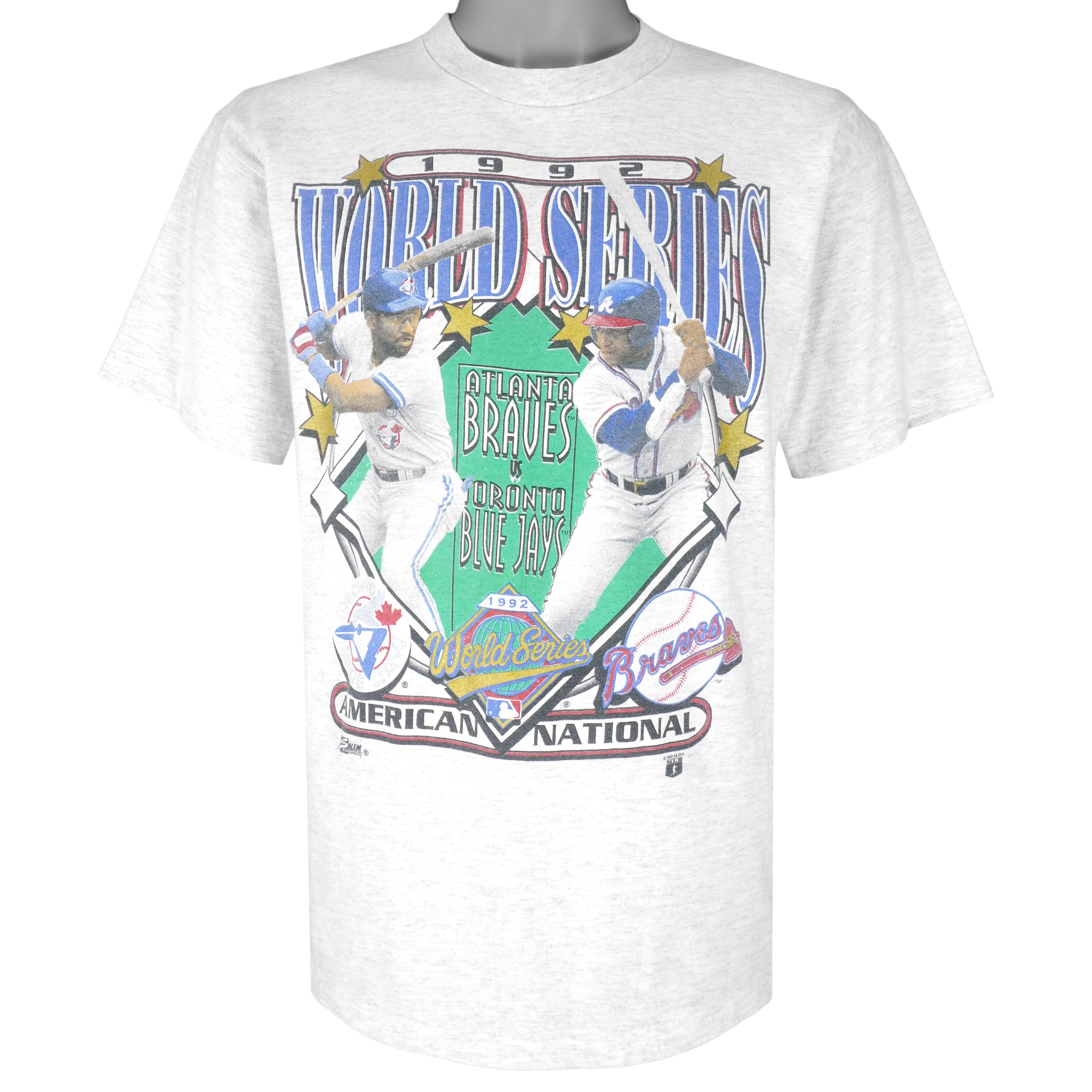 MLB - Toronto Blue Jays VS Atlanta Braves T-Shirt 1992 Large Vintage Retro Baseball