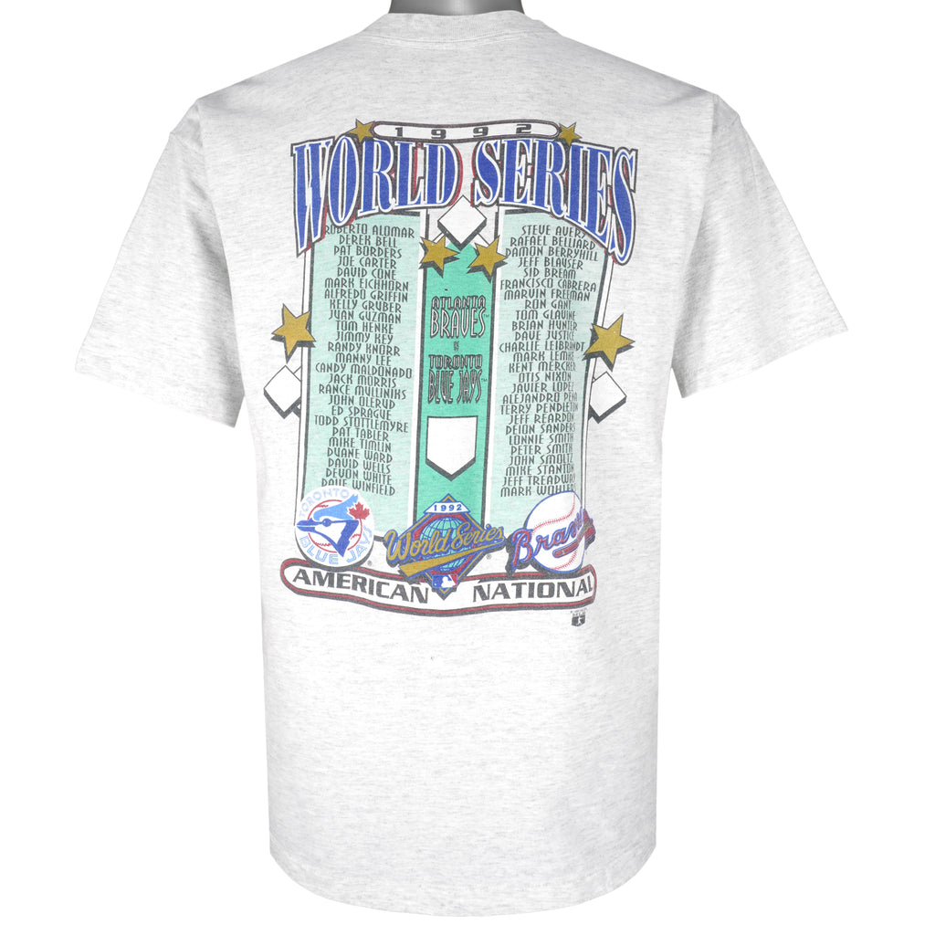 MLB - Toronto Blue Jays VS Atlanta Braves T-Shirt 1992 Large Vintage Retro Baseball
