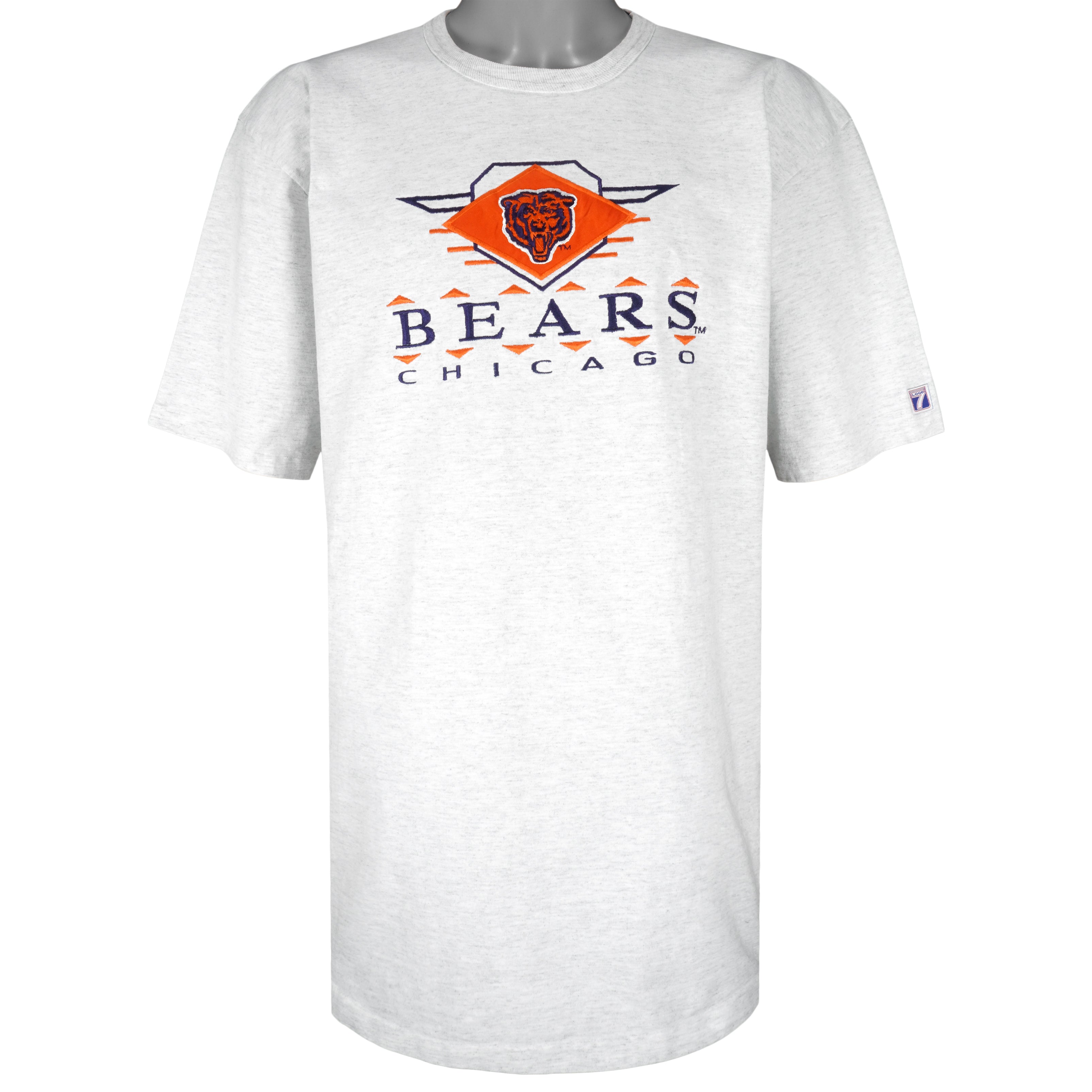 NFL (Logo 7) - Chicago Bears Embroidered T-Shirt 1990s X-Large Vintage Retro Football
