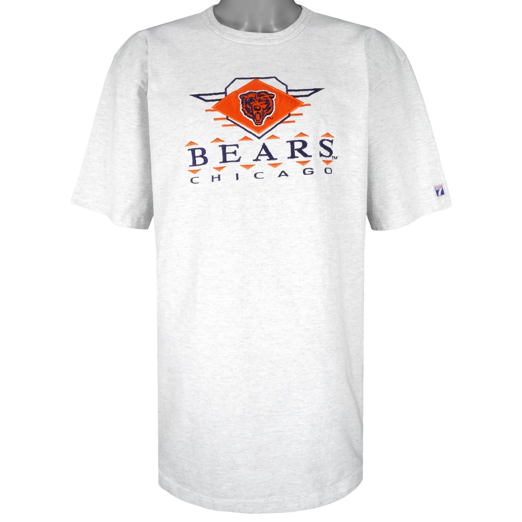 NFL (Logo 7) - Chicago Bears Embroidered T-Shirt 1990s X-Large Vintage Retro Football