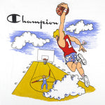Champion - White Basketball USA T-Shirt 1990s X-Large Vintage Retro Basketball 