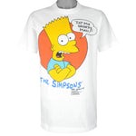 Vintage - The Simpsons Eat My Shorts Man T-Shirt 1990 Large