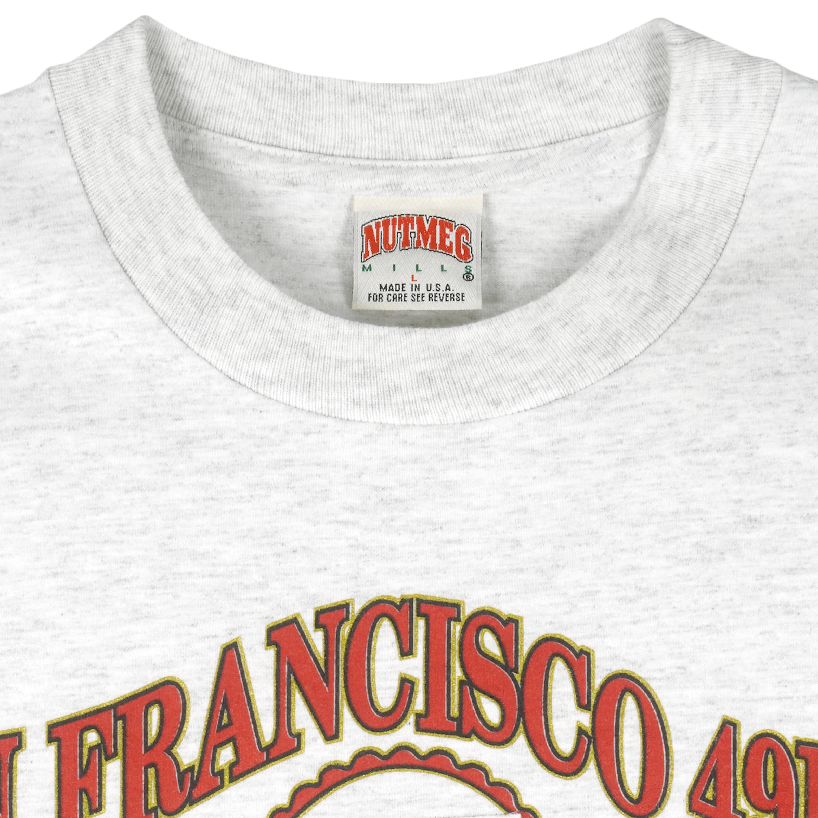 NFL (Nutmeg) - San Francisco 49ers Western Conference T-Shirt 1990s Large Vintage Retro Football