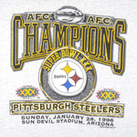 NFL (Hanes) - Pittsburgh Steelers AFC Champions T-Shirt 1995 X-Large Vintage Retro Football