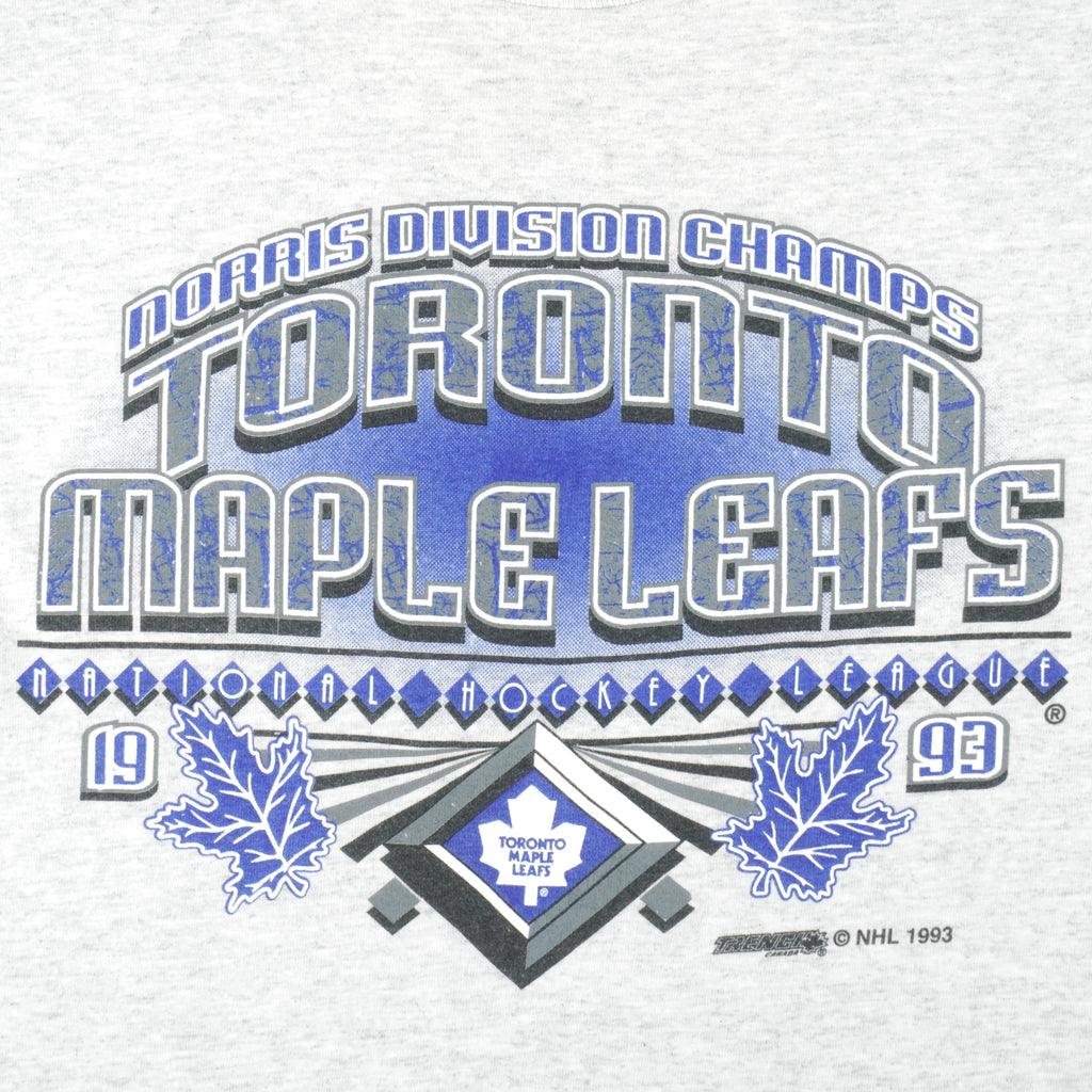 NHL (Fruit Of The Loom) - Toronto Maple Leafs T-Shirt 1993 Large Vintage Retro Hockey