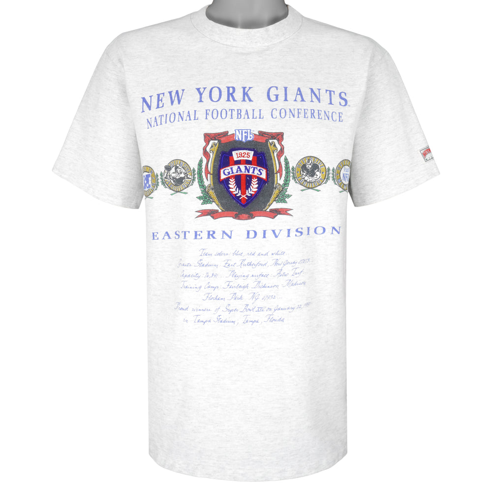 NFL (Nutmeg) - New York Giants Eastern Division T-Shirt 1990s Large Vintage Retro Football