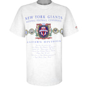 NFL (Nutmeg) - New York Giants Eastern Division T-Shirt 1990s Large Vintage Retro Football