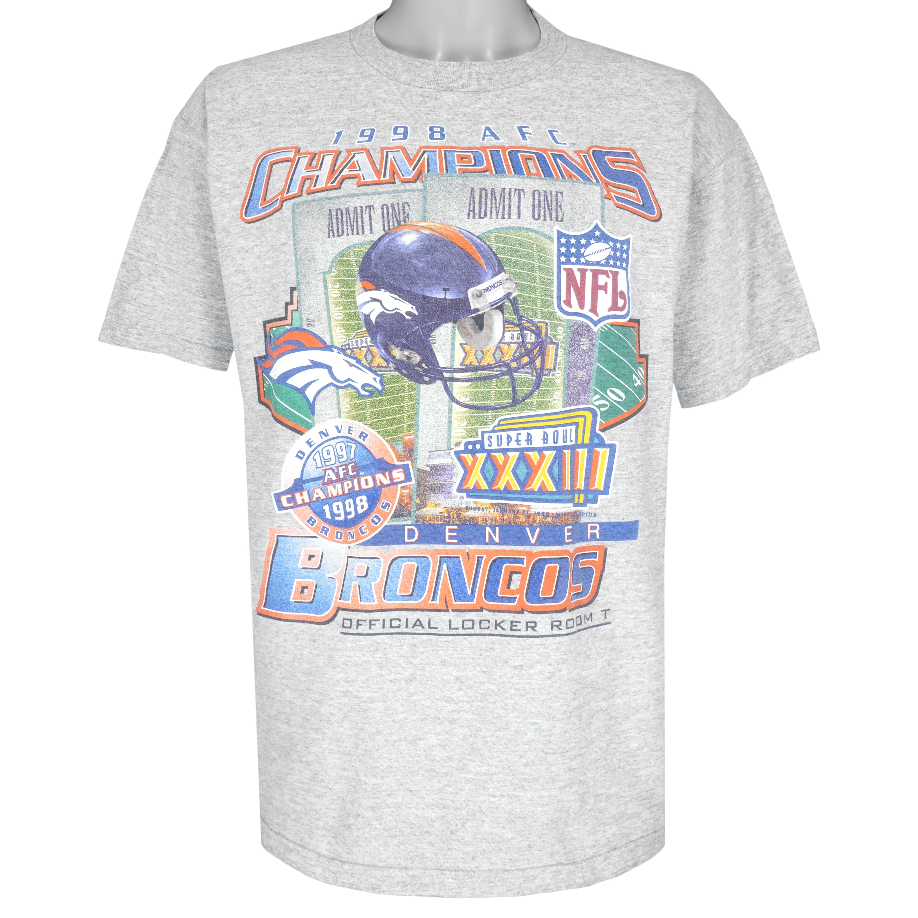 Starter - Denver Broncos Champions T-Shirt 1998 Large Vintage Retro Football