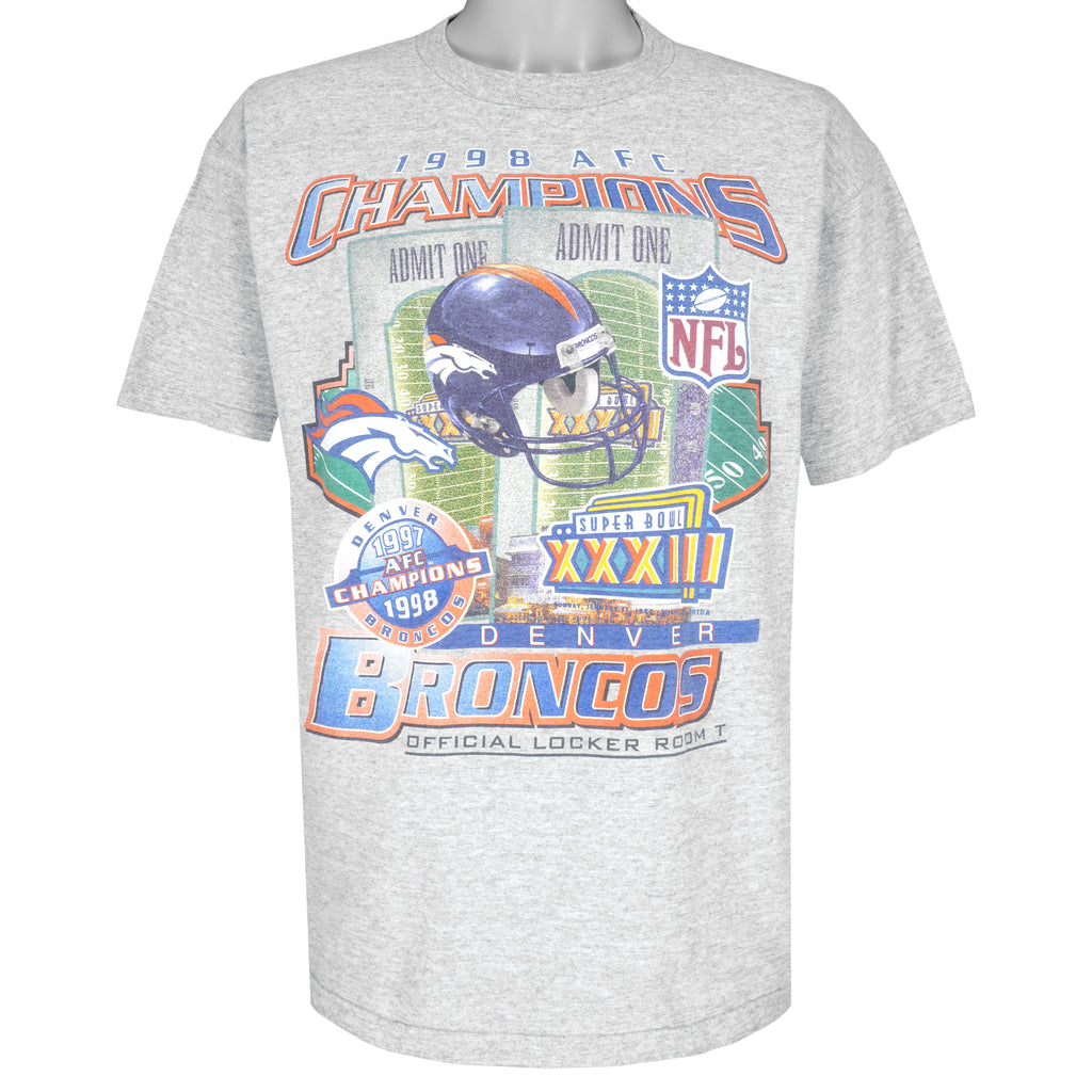 Starter - Denver Broncos Champions T-Shirt 1998 Large Vintage Retro Football