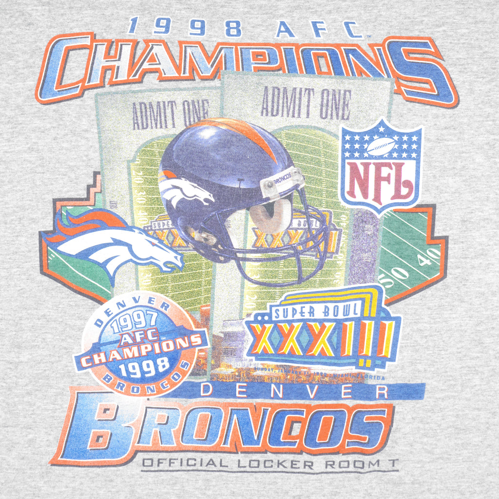 Starter - Denver Broncos Champions T-Shirt 1998 Large Vintage Retro Football