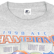 Starter - Denver Broncos Champions T-Shirt 1998 Large Vintage Retro Football