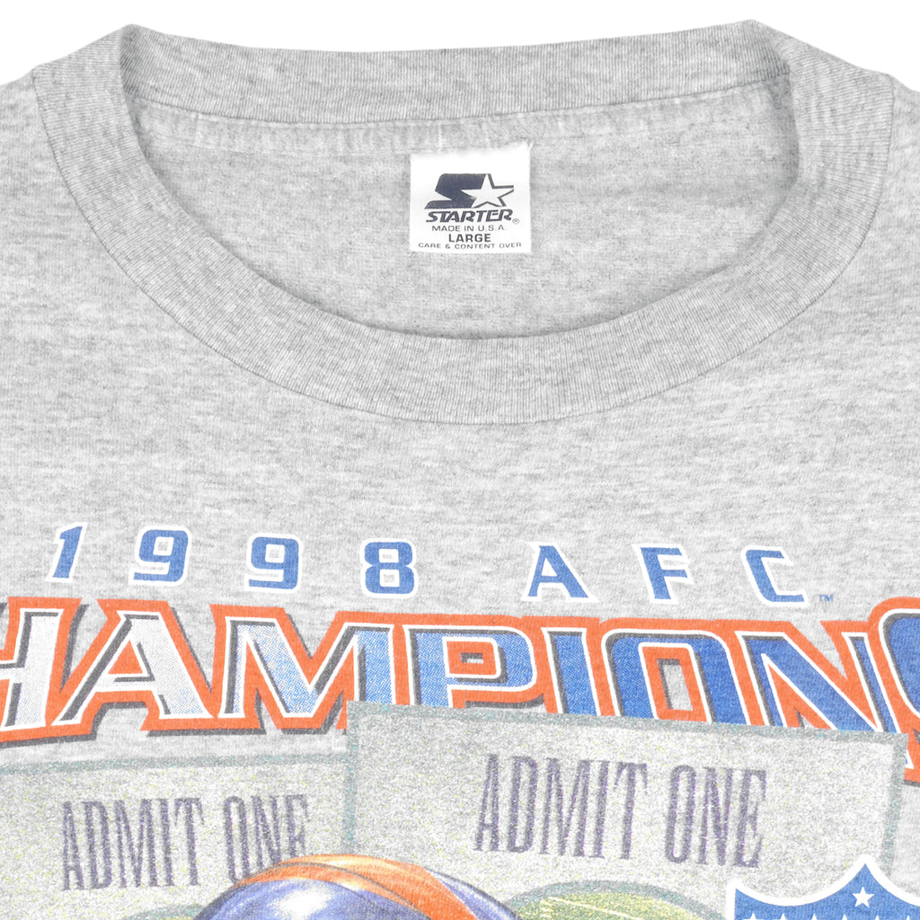 Starter - Denver Broncos Champions T-Shirt 1998 Large Vintage Retro Football