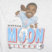 NFL (Salem) - Houston Oilers Warren Moon Caricature T-Shirt 1990s X-Large Vintage Retro Football