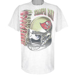 NFL (True-Fan) - Tampa Bay Buccaneers Helmet Single Stitch T-Shirt 1990s Large