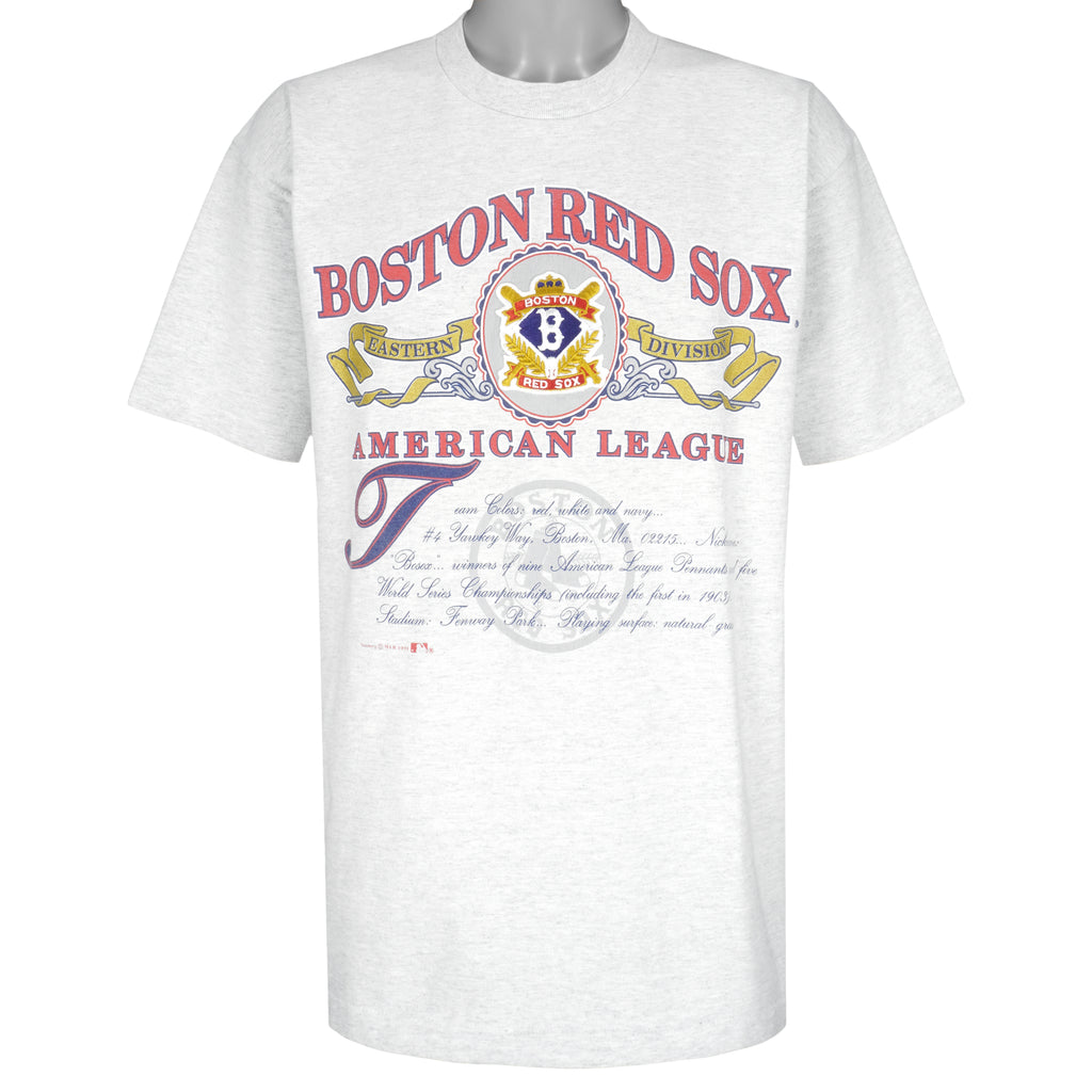 MLB (Nutmeg) - Boston Red Sox T-Shirt 1991 X-Large Vintage Retro Baseball