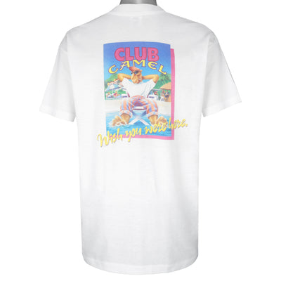 Vintage (Camel) - Beach Club Wish You Were Here T-Shirt 1990s X-Large