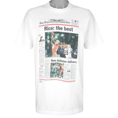 NFL (Front Pages) - San Francisco 49ers Jerry Rice Is The Best T-Shirt 1994 Large