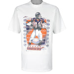 NFL (All Sport) - Denver Broncos Schedule T-Shirt 2001 Large Vintage Retro Football