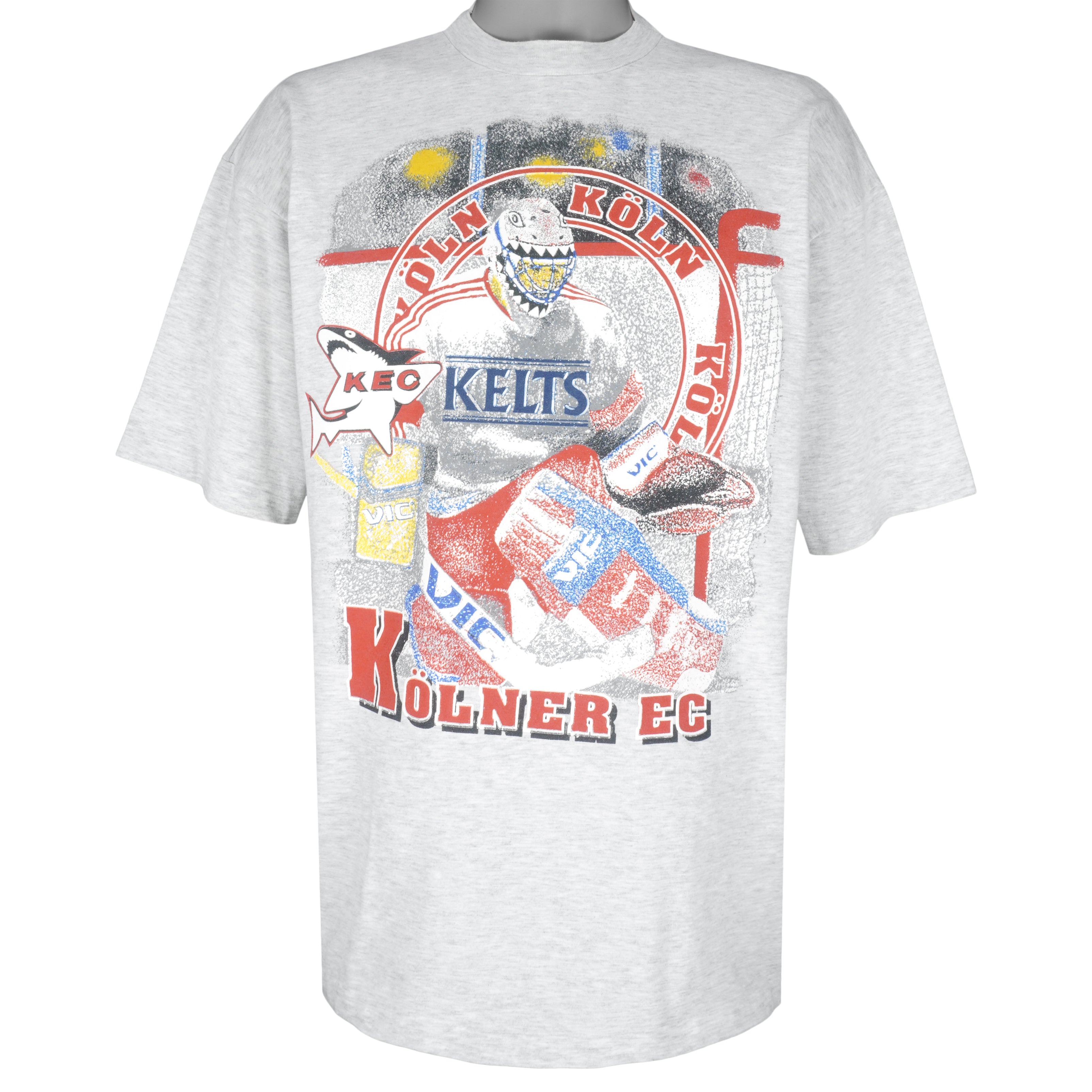 Vintage - Kolner Haie Kelts Germany Ice Hockey T-Shirt 1990s X-Large Vintage Retro Hockey