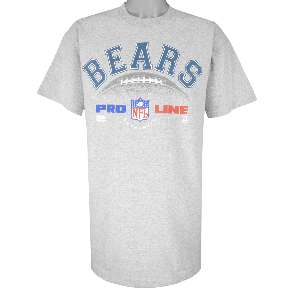 NFL (Riddell) - Grey Chicago Bears T-Shirt 1995 Large Vintage Retro Football
