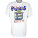 NBA (Logo 7) - Detroit Pistons World Champions T-Shirt 1989 X-Large Vintage Retro Basketball