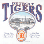 MLB (Nutmeg) - Detroit Tigers Big Logo T-Shirt 1992 X-Large Vintage Retro Baseball