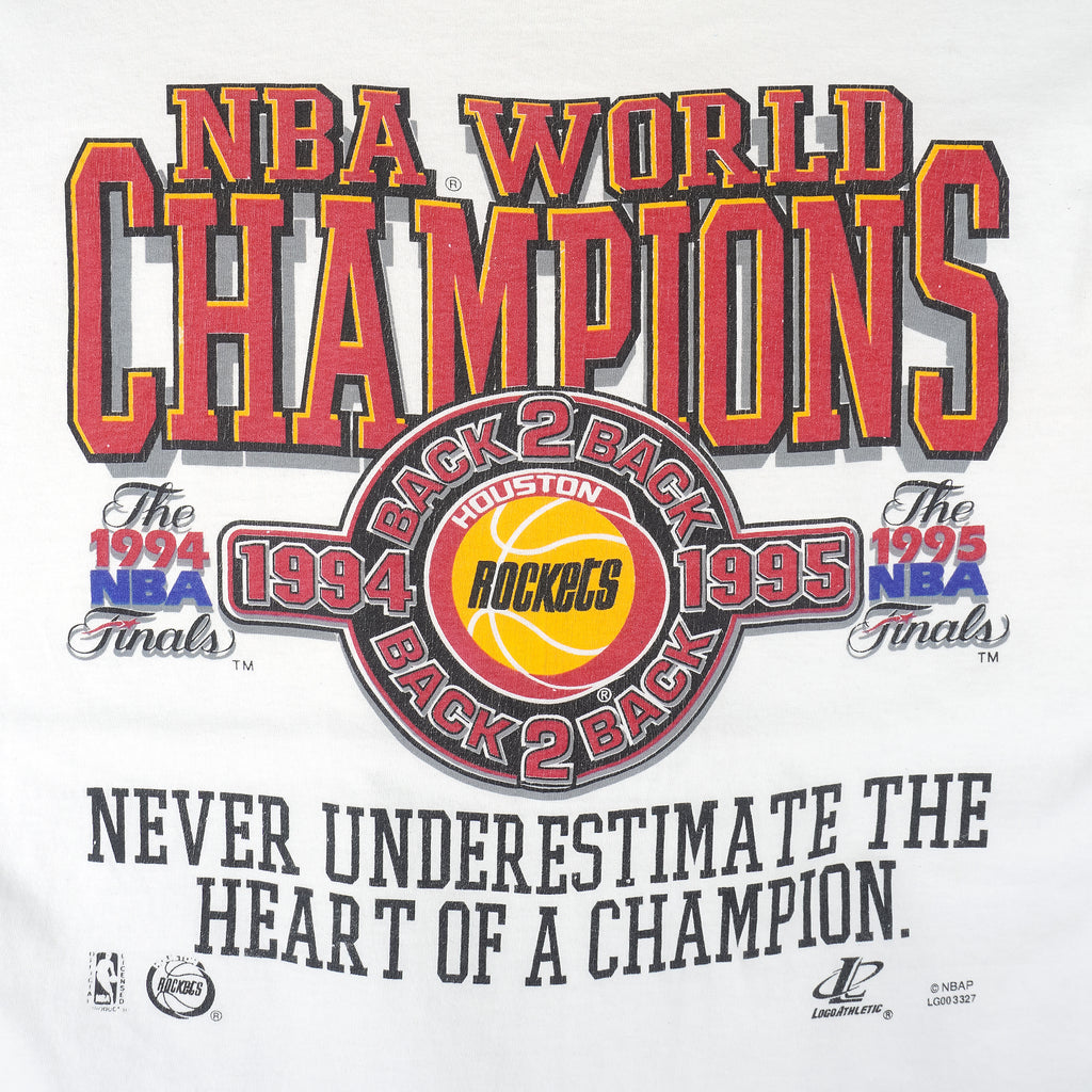 NBA - Houston Rockets World Champions Deadstock T-Shirt 1995 X-Large Vintage Retro Basketball