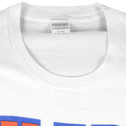 NHL (Ravens Athletic) - Edmonton Oilers Big Logo Sweatshirt 1990s X-Large Vintage Retro Baseball