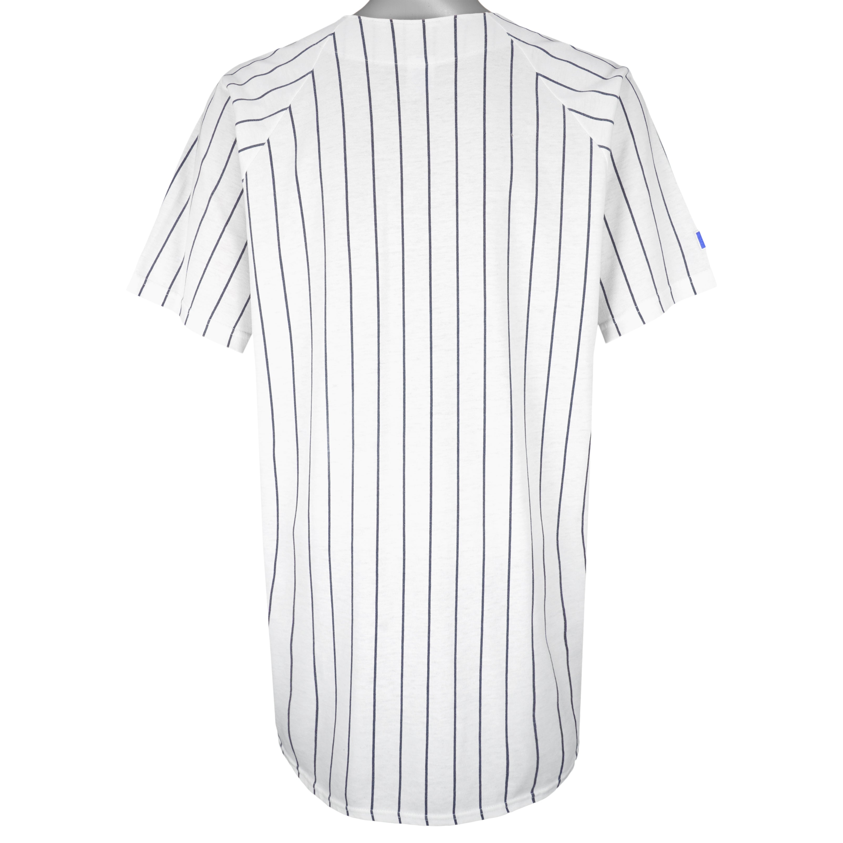 Chicago Bulls 1990's Pinstripe Starter Baseball Jersey - Antigua