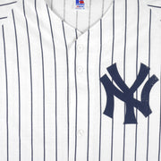 MLB (Russell Athletic) - New York Yankees Pinstripe Jersey 1990s X-Large Vintage Retro Baseball