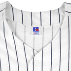 MLB (Russell Athletic) - New York Yankees Pinstripe Jersey 1990s X-Large Vintage Retro Baseball