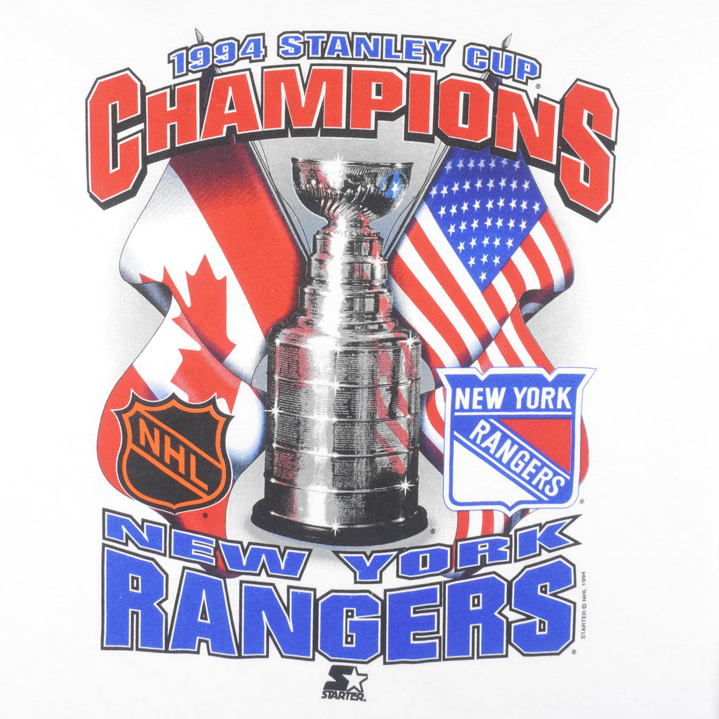 Starter - New York Rangers Stanley Cup Champions T-Shirt 1994 XX-Large Vintage Retro Hockey