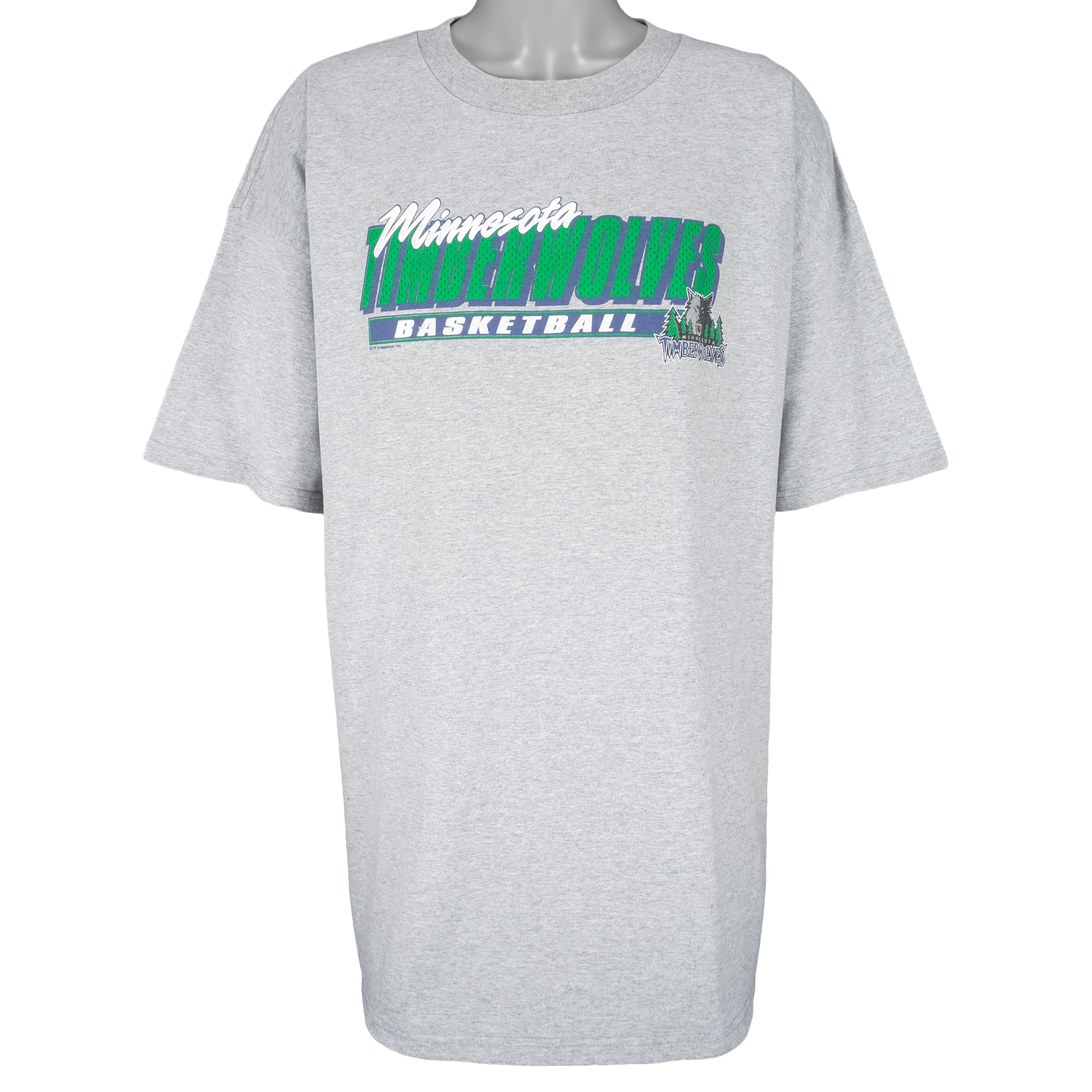 NBA (CSA) - Minnesota Timberwolves Grey T-Shirt 1990s XX-Large Vintage Retro Basketball