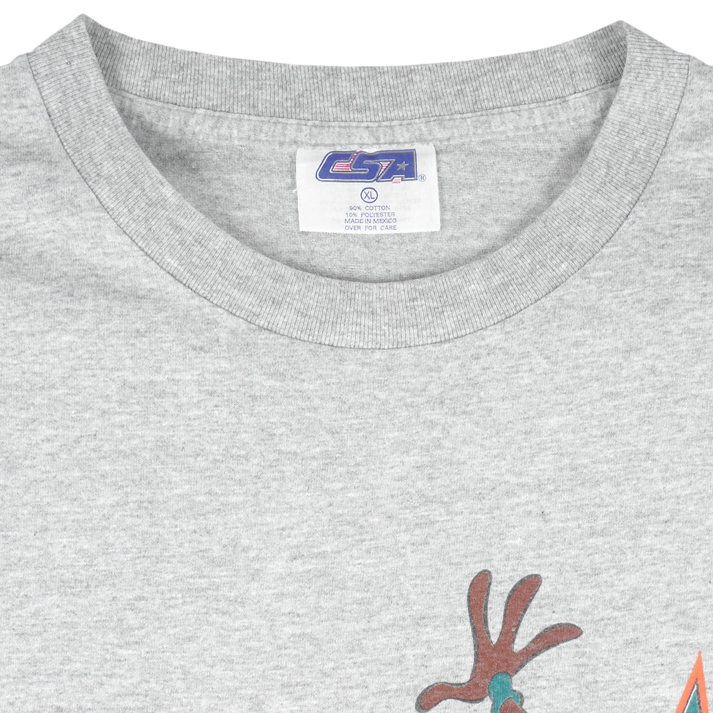 NFL (CSA) - Miami Dolphins X Taz T-Shirt 2000 X-Large Vintage Retro Football