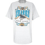 NHL (Logo 7) - Grey San Jose Sharks T-Shirt 1991 XX-Large Vintage Retro Hockey