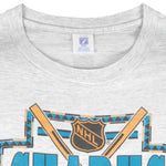 NHL (Logo 7) - Grey San Jose Sharks T-Shirt 1991 XX-Large Vintage Retro Hockey