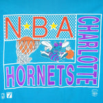 NBA (Logo 7) - Charlotte Hornets T-Shirt 1990s Large Vintage Retro Basketball
