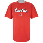 NHL (Sport Attack) - New Jersey Devils Embroidered T-Shirt 1990s X-Large Vintage Retro Hockey