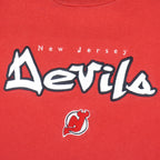 NHL (Sport Attrack) - New Jersey Devils Embroidered T-Shirt 1990s X-Large Vintage Retro Hockey