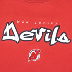 NHL (Sport Attrack) - New Jersey Devils Embroidered T-Shirt 1990s X-Large Vintage Retro Hockey
