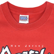 NHL (Sport Attack) - New Jersey Devils Embroidered T-Shirt 1990s X-Large Vintage Retro Hockey