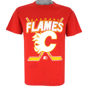 Starter - Calgary Flames T-Shirt 1988 Medium Vintage Retro Hockey