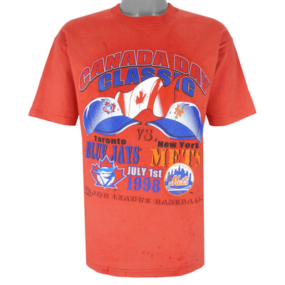 MLB (CGW) - Canada Day Toronto Blue Jays VS New York Mets T-Shirt 1998 Medium