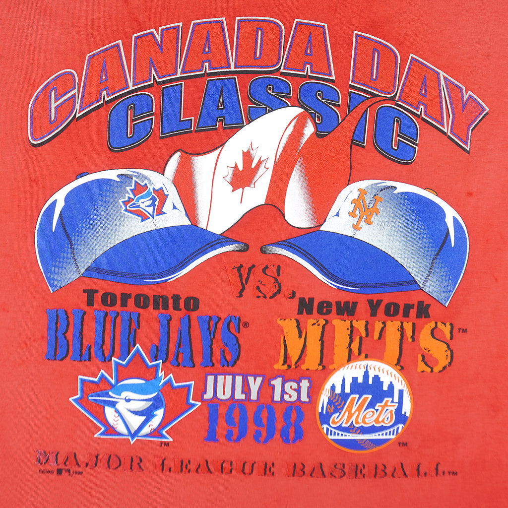 MLB (CGW) - Toronto Blue Jays VS Atlanta Braves T-Shirt 1998 Small Vintage Retro Baseball