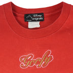 Disney - Red Goofy Basketball T-Shirt 1990s Medium Vintage Retro